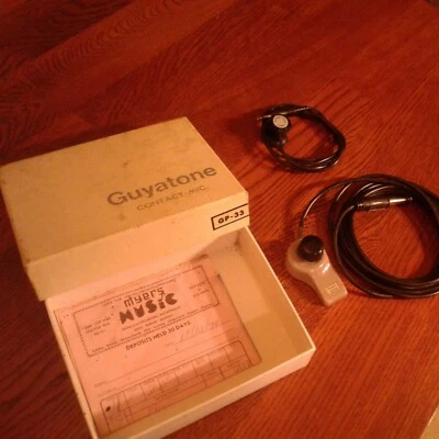 GUYATONE ACOUSTIC GUITAR VINTAGE 1979 CONTACT MICROPHONE GP-33 NOS W/BOX JAPAN - Image 1 of 4