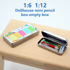 1:6/1:12 Dollhouse Miniature Stationery Pencil Case Organizer Box Model Play Toy