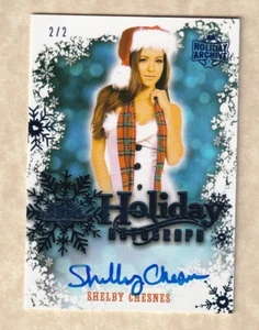 Benchwarmer 2014 Holiday Archives autograph card Shelby Chesnes 2/2 BLUE - Picture 1 of 2