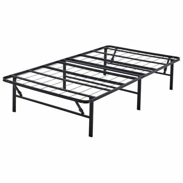 Mainstays 14" High Profile Foldable Twin Steel Bed Frame - Black