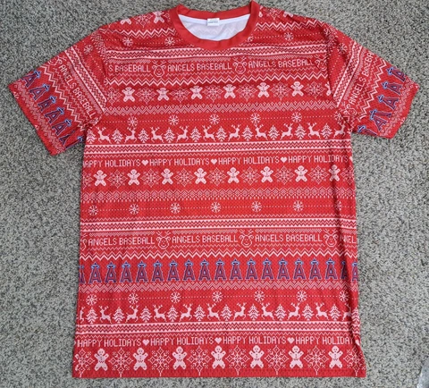 Los Angeles Anaheim California Angels Christmas T-shirt Size XL SGA New-Unopened Cover