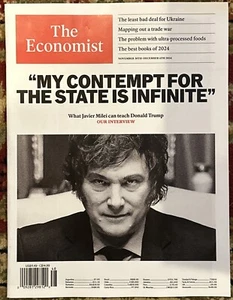 The Economist Magazine Nov Dec 6th 2024 MY CONTEMPT FOR THE STATE IS INFININITE - Picture 1 of 1