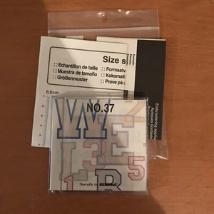 Brother Bernina Bernette #37 Embroidery Card Varsity Alphabet Numbers  - Picture 1 of 9