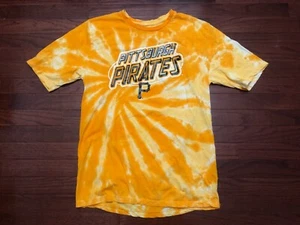 KIDS PITTSBURGH PIRATES TIE DYE T SHIRT YOUTH XL YELLOW MLB GENUINE MERCH e - Picture 1 of 6