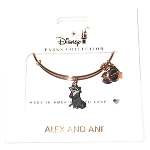 Disney Park Alex & Ani Bracelet ✿ Meeko Raccoon from Pocahontas NEW Rose Gold - Picture 1 of 9