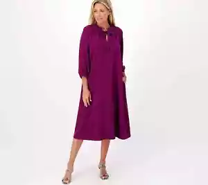 Girl With Curves Georgette Midi Dress Dark Plum Size 2X A523218 - Picture 1 of 4