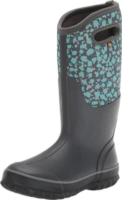 Botas de lluvia Bogs clásicas altas impermeables para mujer con estampado animal-gris azulado talla 10 Foto 1 de 4