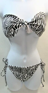 Traje de Baño Majestuoso Natación Dos Piezas Bikini Junior Talla Pequeña Cebra Nuevo - Imagen 1 de 7