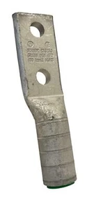 Burndy YA32A3 Compression Lug 400 kcmil 2 Hole 1/2 In Stud Internal Chamfer AL - Picture 1 of 5