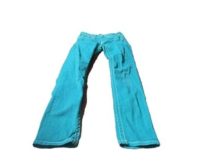 Miss Me Girls Rhinestone Teal Blue Skinny Jeans! Size 10 24x27 - Picture 1 of 6