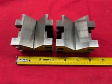 Brown & Sharpe 599-750-2 V Block Pair and Clamp Set, Steel - missing 1 Clamp