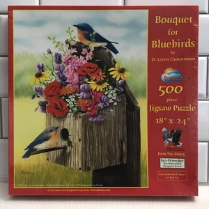 Rompecabezas SunsOut Ramo para Bluebirds 500 piezas #66915 SELLADO - Imagen 1 de 3