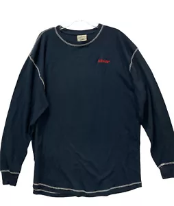 j. America FritoLay Henley Shirt Men 3XL Cotton Blue Long Sleeve Logo - Picture 1 of 11