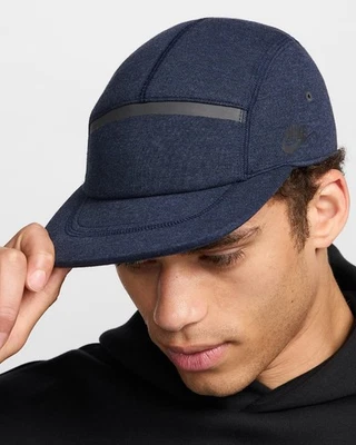 Nike Fly Unstructured Tech Fleece Gorra Sombrero Talla M/L Azul Marino HJ3504 451 Nuevo Foto 1 de 4