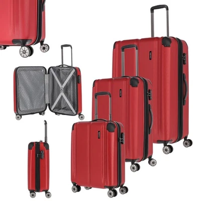 Travelite Hartschalentrolley Koffer rot City - Bild 1 von 3