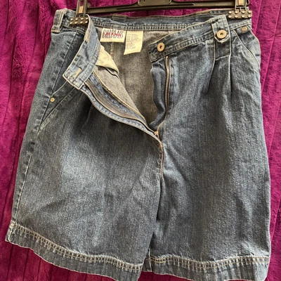 Pantalones Cortos de Denim Bill Blass Talla 12 Azul Cool ComfortBonus Rojo-blanco-azul Bufanda Ifadi  Foto 1 de 4