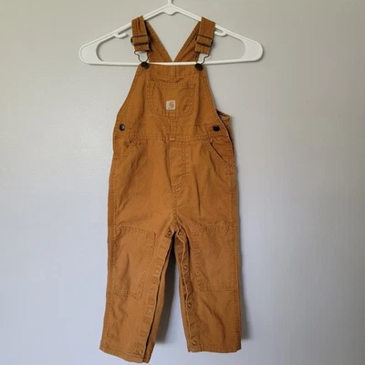Carhartt Bib Overalls Toddler Size 24 Months One Piece Snaps Double Knee - Image 1 of 4