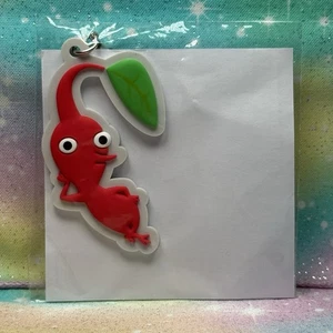 Schlüsselanhänger Pikmin rote Blume Gummi Japan Nintendo offiziell NEU Regenschirm Anhänger - Bild 1 von 5