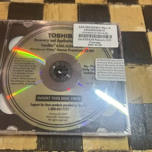 Factory Sealed! TOSHIBA A210 A215 Recovery DVD Disc - WINDOWS VISTA Home Premium - Picture 1 of 2