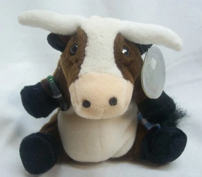 COKE Coca Cola Argentina VACA THE LONG HORN COW 5" Bean Bag STUFFED ANIMAL NEW - Image 1 of 4