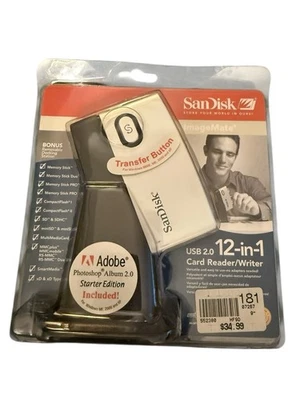 SanDisk ImageMate SDDR-89 12-in-1 USB 2.0 Flash Memory Card Reader ~ New - Image 1 of 4