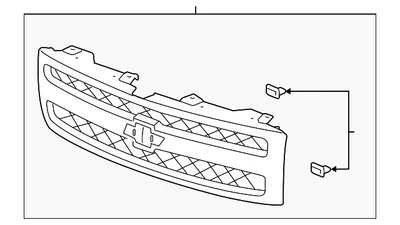 Rejilla delantera cromada brillante genuina GM 20966058 Foto 1 de 3