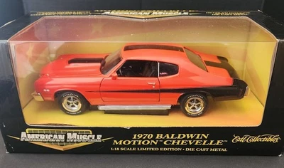 1: 18 压铸 1970 Motion Chevelle(橙色/黑色条纹) — 第 1/2 张图片