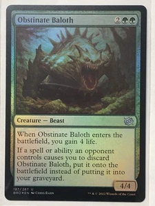 MTG TCG - Obstinate Baloth 187/287 Foil BRO - LP (Free Shipping $5+) - Picture 1 of 2
