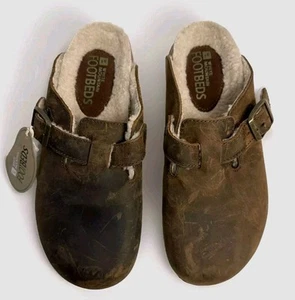 White Mountain Fußbetten Clogs Schuhe Damengröße 6M neu mit Etikett abgenutzt braun Leder - Bild 1 von 10