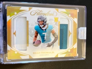 2024 Panini Flawless Brian Thomas Jr Rookie Dual Patch Gold #8/15 Jaguars - Picture 1 of 2