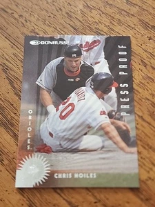 1997 Donruss Silver Press Proof Insert /2000 Chris Hoiles #342 Baltimore Orioles - Picture 1 of 5