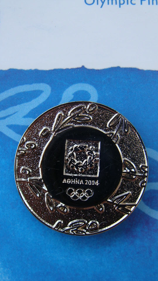 ROUND LOGO "SILVER" - ATHENS 2004 OLYMPIC PIN  - Image 1 of 1