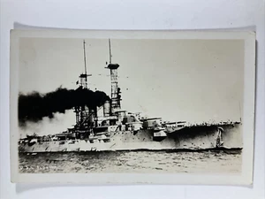 U.S.S. Florida RPPC Echt Foto Postkarte schwerer Kreuzer Kriegsschiff Schlachtschiff - Bild 1 von 7