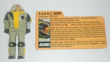 1984 GI Joe SHARC Deep Sea Diver Deep Six v1 Figure w/ File Card *Not Complete