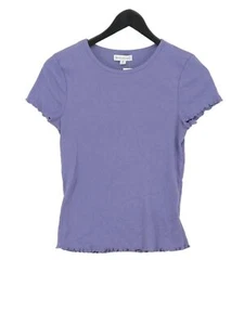 Warehouse Women's Top UK 8 Purple Cotton with Elastane Basic - Picture 1 of 5
