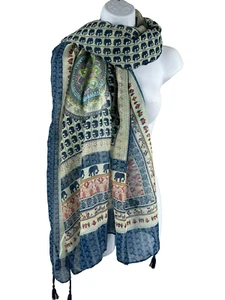 Sciarpa mandala elefante bohemien multicolore Joy Susan - Foto 1 di 7