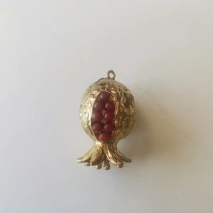 1pcs Zara Pomegrante Big Charm for Necklace Vintage Women Party Holiday Jewelry - Picture 1 of 4