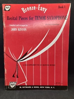 M WITMARK Breeze-Easy Recital Pieces for Tenor Saxophone, Book 1 #21726 - Image 1 of 4