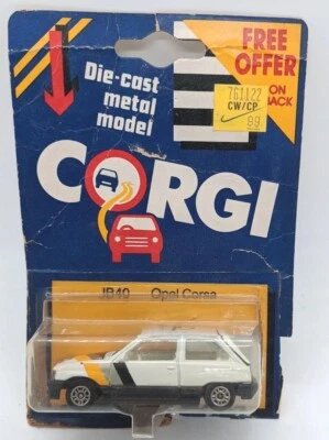 VINTAGE 1984 CORGI JB40 OPEL CORSA WHITE AND BLACK - Image 1 of 4