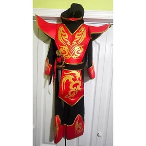 Boys Ninja Costume Jumpsuit Mask Armor Sword Belt Halloween Dragon Child 4-6 NEW - Picture 1 of 7