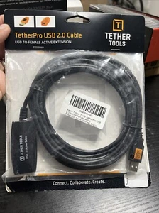 Tether Tools TetherPro USB 2.0 Active Extension Cable - 16 ft - Black - Picture 1 of 3