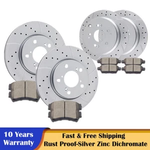 Front Rear Brake Discs Rotors and Ceramic Pads Kits for 2005-2010 Honda Odyssey - Picture 1 of 10