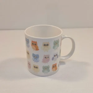 Colorful Owls Coffee Tea Mug Cup 300ml White Ceramic Mug - Picture 1 of 5
