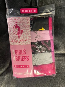 BABY PHAT GIRLS BRIEFS 5 PACK SIZE MEDIUM 8/10 &LARGE 12/14 NWT - Picture 1 of 8