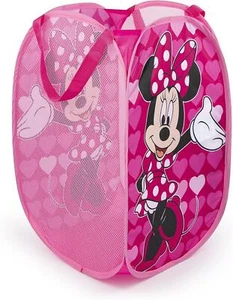 Minnie Mouse Bambina Camera da Letto Rosa 80L Pop-Up Cesto Portabiancheria Contenitore Disney - Foto 1 di 5