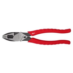 Pinza Lineman con crimpante, 9 in OAL, 1,77 in capacità di taglio, manico rosso, Co - Foto 1 di 12