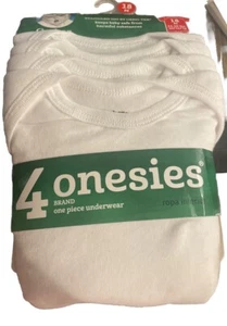 NEW Gerber Onesies Baby Boys Girls 18 Months Short Sleeve Bodysuits Onesie 4pack - Picture 1 of 4