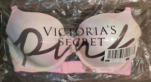 NWT NEW Victorias Secret Pink LOGO Lightly lined Wear Everywhere Bra 34DD 34 DD - Picture 1 of 6