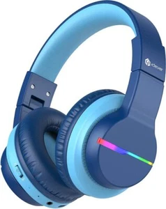 Bluetooth Kinder Kopfhörer Farbige LED Leuchten Kinderkopfhörer Over Ear  - Bild 1 von 2