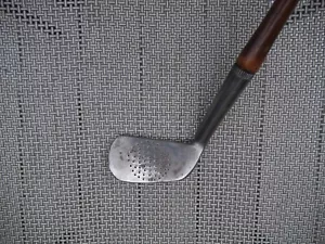 Antiguo eje de madera George Lowe Escocia anti-vástago patentado Mashie - Imagen 1 de 16